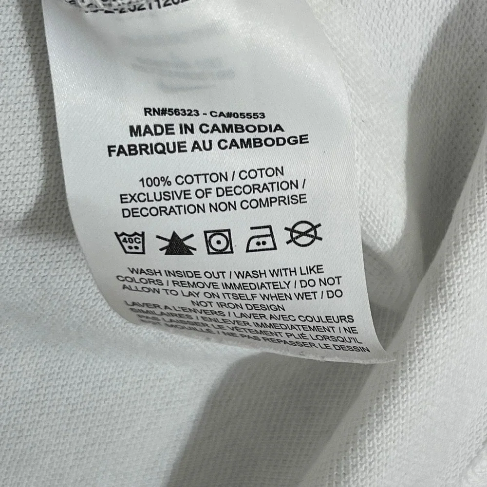 Nike Polo Shirt White Black Logo Mens Large Short Sleeve Casual‎ Top Sportswear